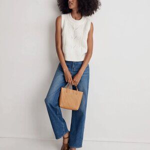Madewell Pointelle Knit Sweater Vest - Size XS